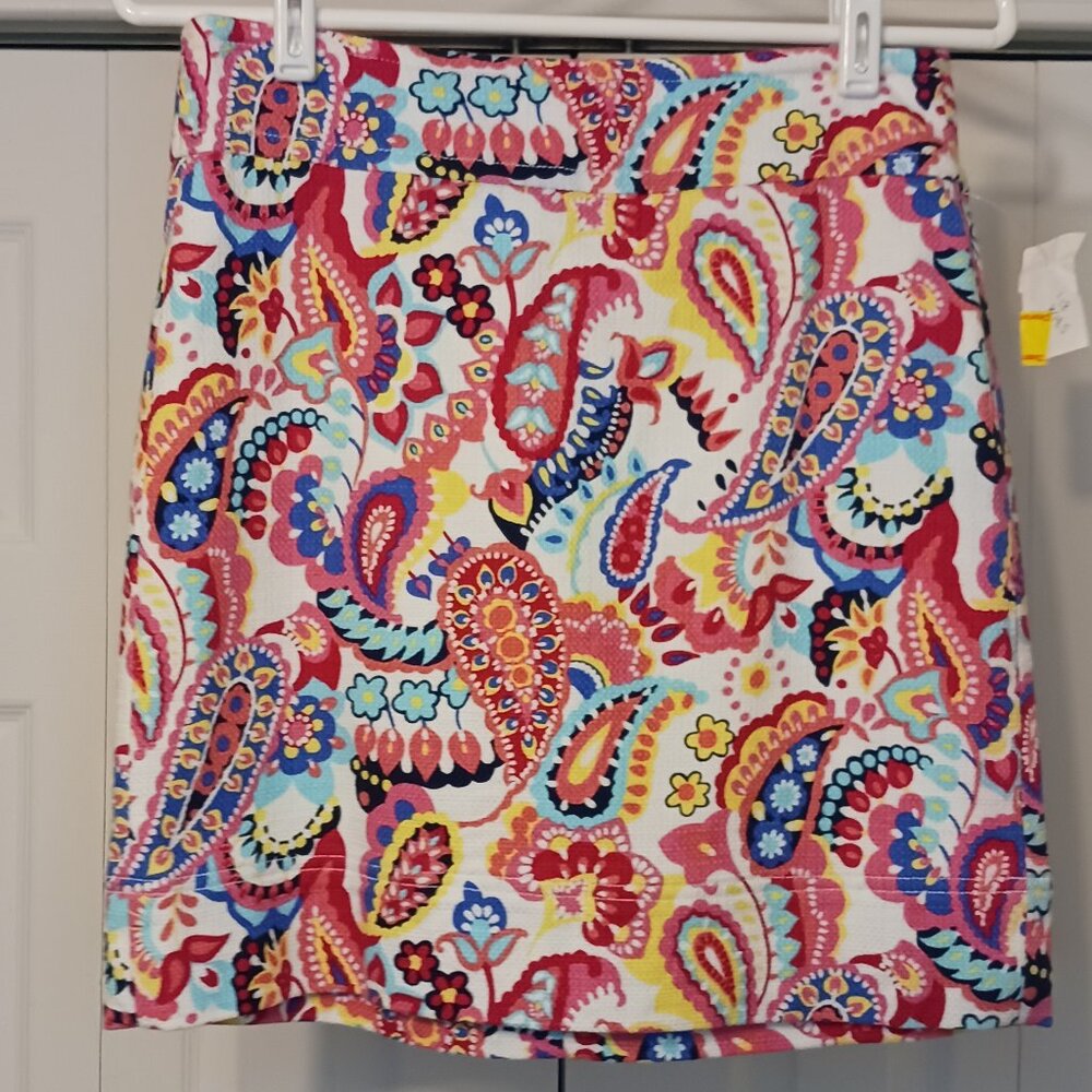 #288 3/$18 - Talbots Pink/Red Skirt Size 2